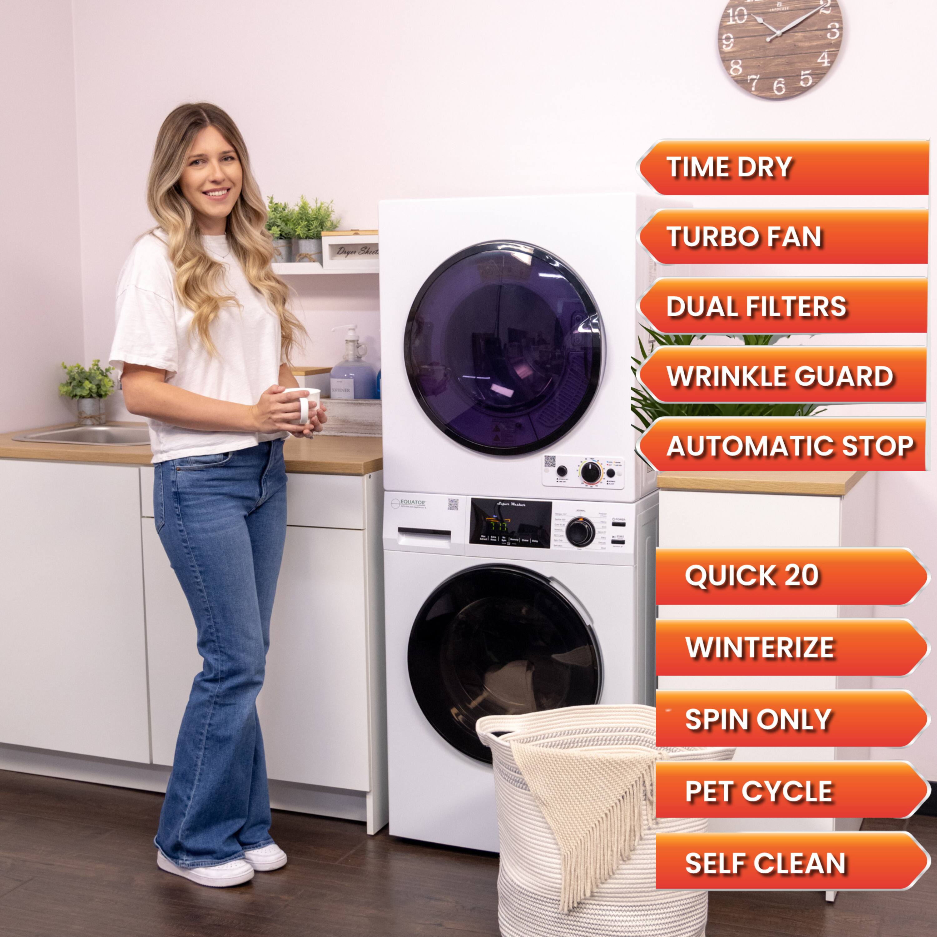 10 a 8 7 6 3 4 5 TIME DRY TURBO FAN DUAL FILTERS WRINKLE GUARD AUTOMATIC STOP QUICK 20 WINTERIZE SPIN ONLY PET CYCLE SELF CLEAN