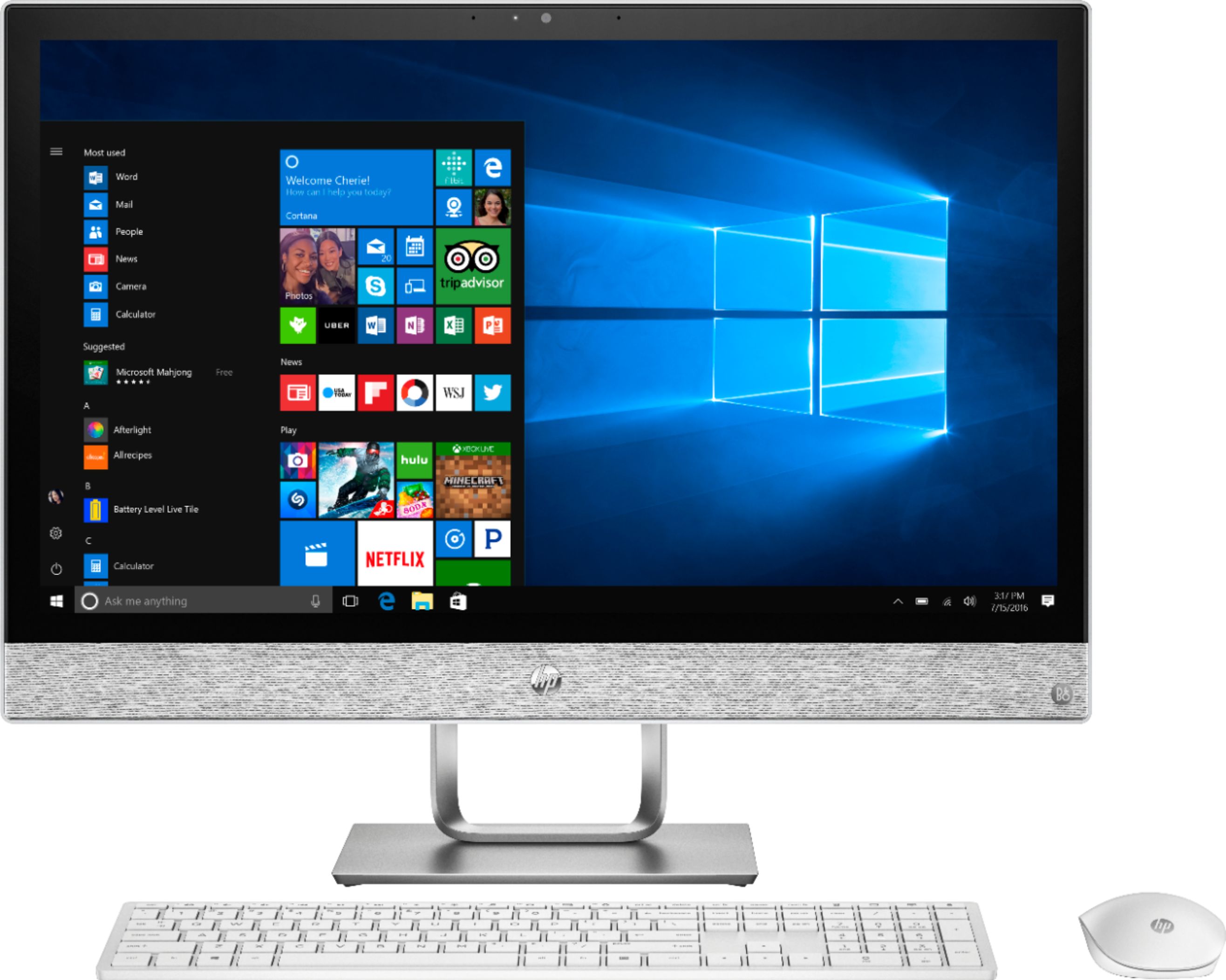 HP 24 cr0036 All in One Desktop PC 23.8 Touch Screen AMD Ryzen 5 8GB Memory  256GB Solid State Drive Windows 11 Home - Office Depot
