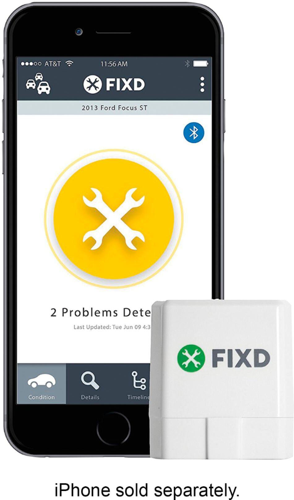 Alt View 11. FIXD - Vehicle Diagnostic Device - White.