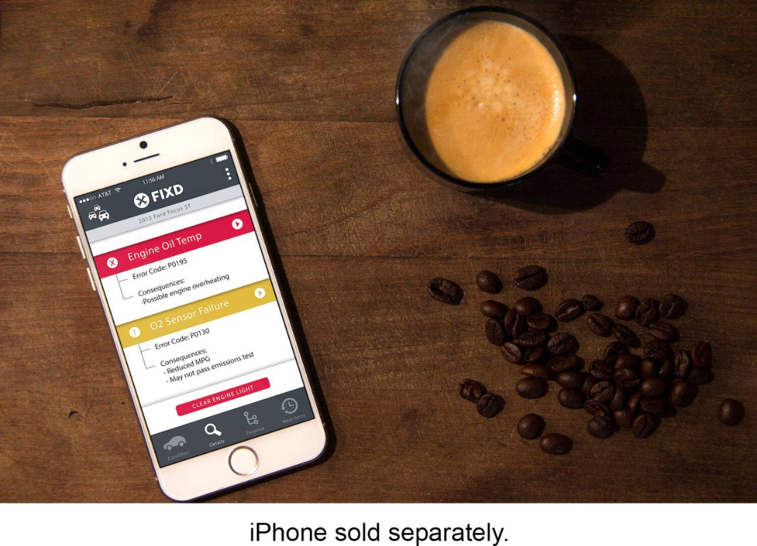 Alt View 18. FIXD - Vehicle Diagnostic Device - White.