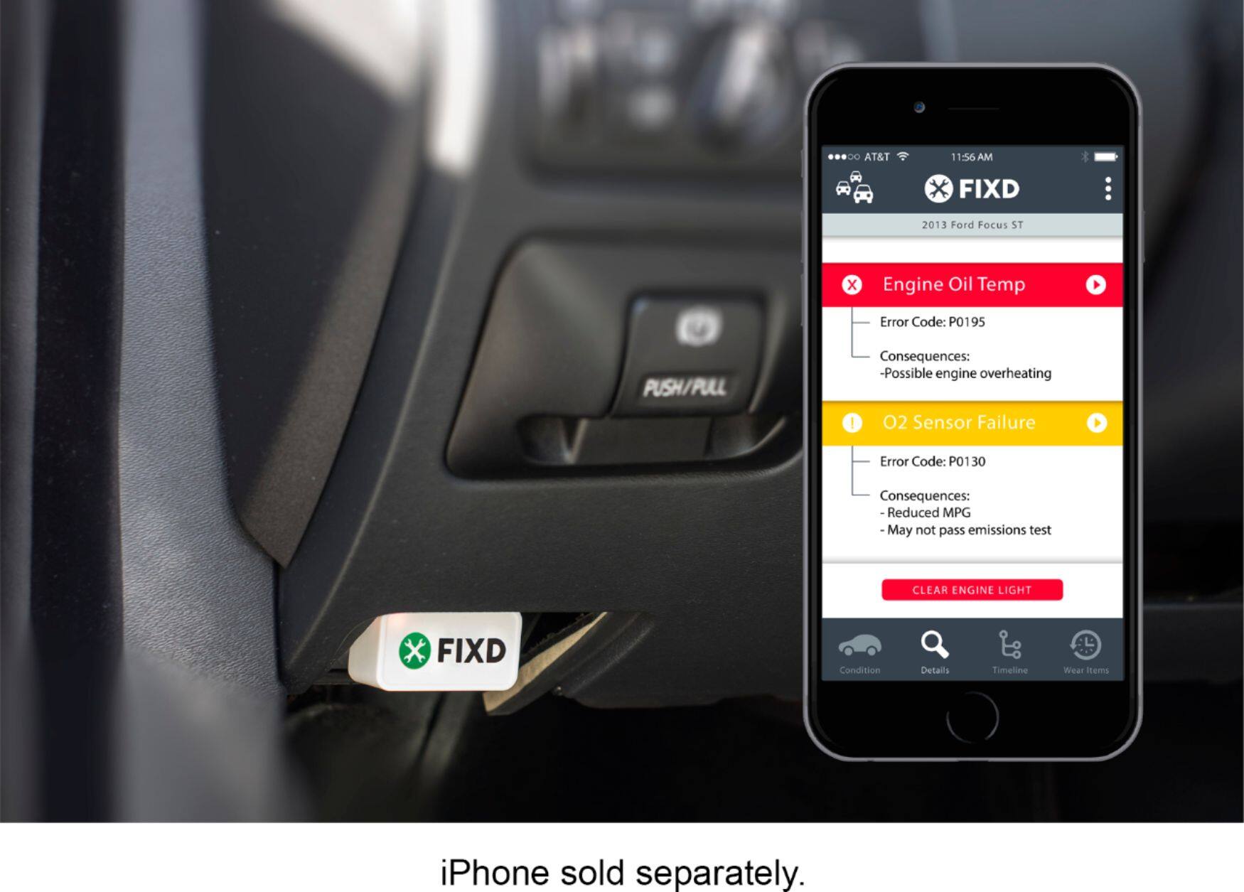 Alt View 19. FIXD - Vehicle Diagnostic Device - White.