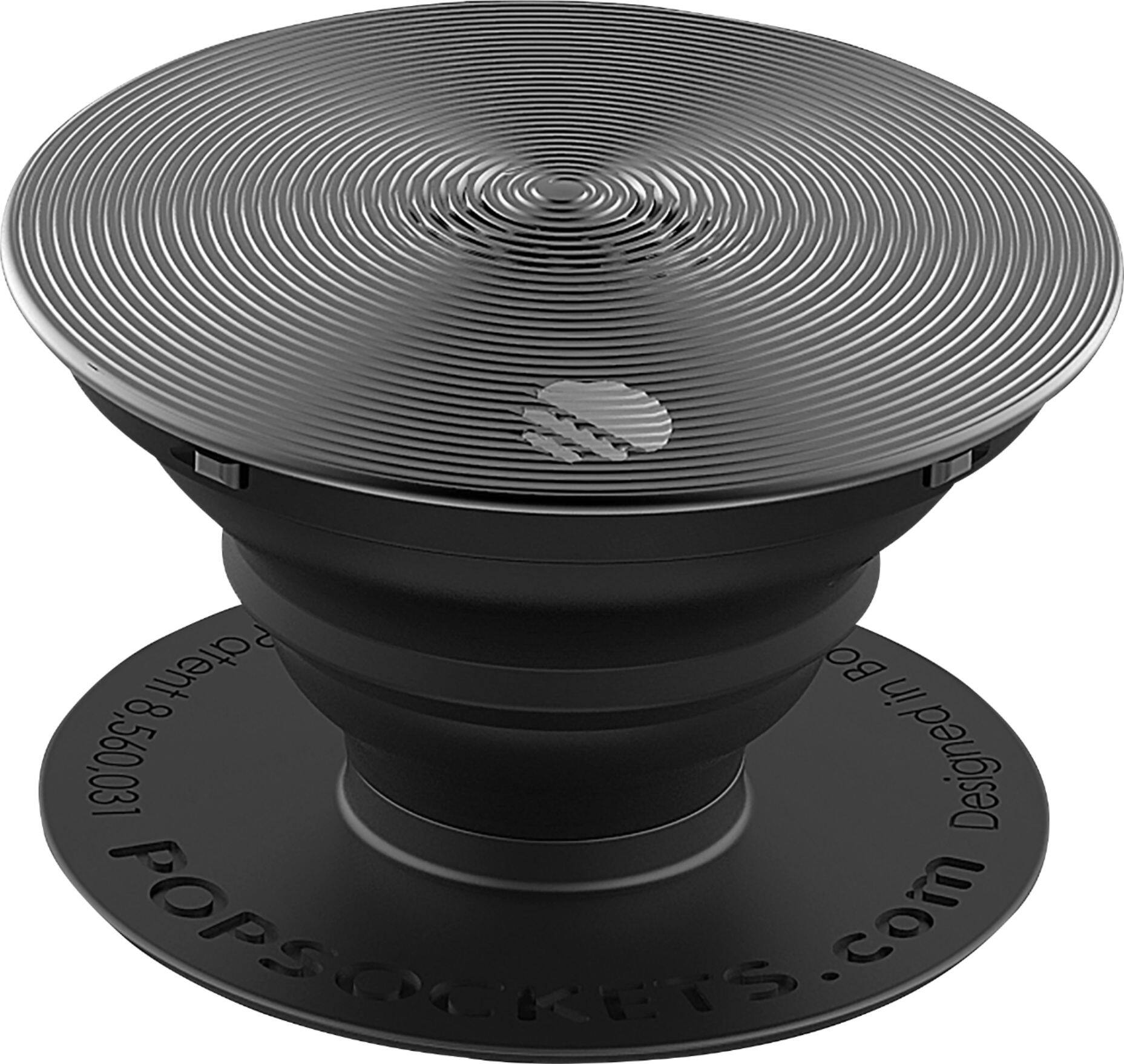 Front. PopSockets - Finger Grip/Kickstand for Mobile Phones - Black.
