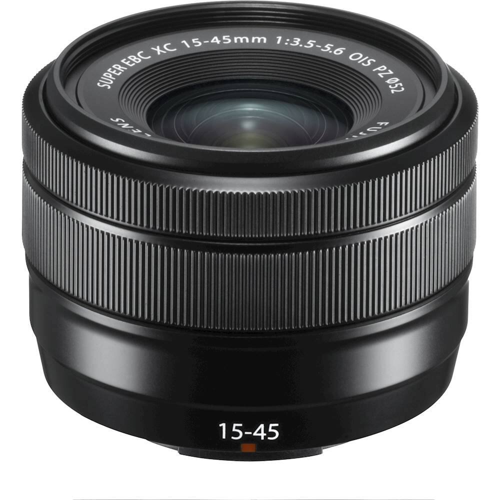 Front. Fujifilm - FUJINON XC 15-45mm F3.5-5.6 OIS PZ Zoom Lens for Fujifilm X-Mount Cameras - Black.
