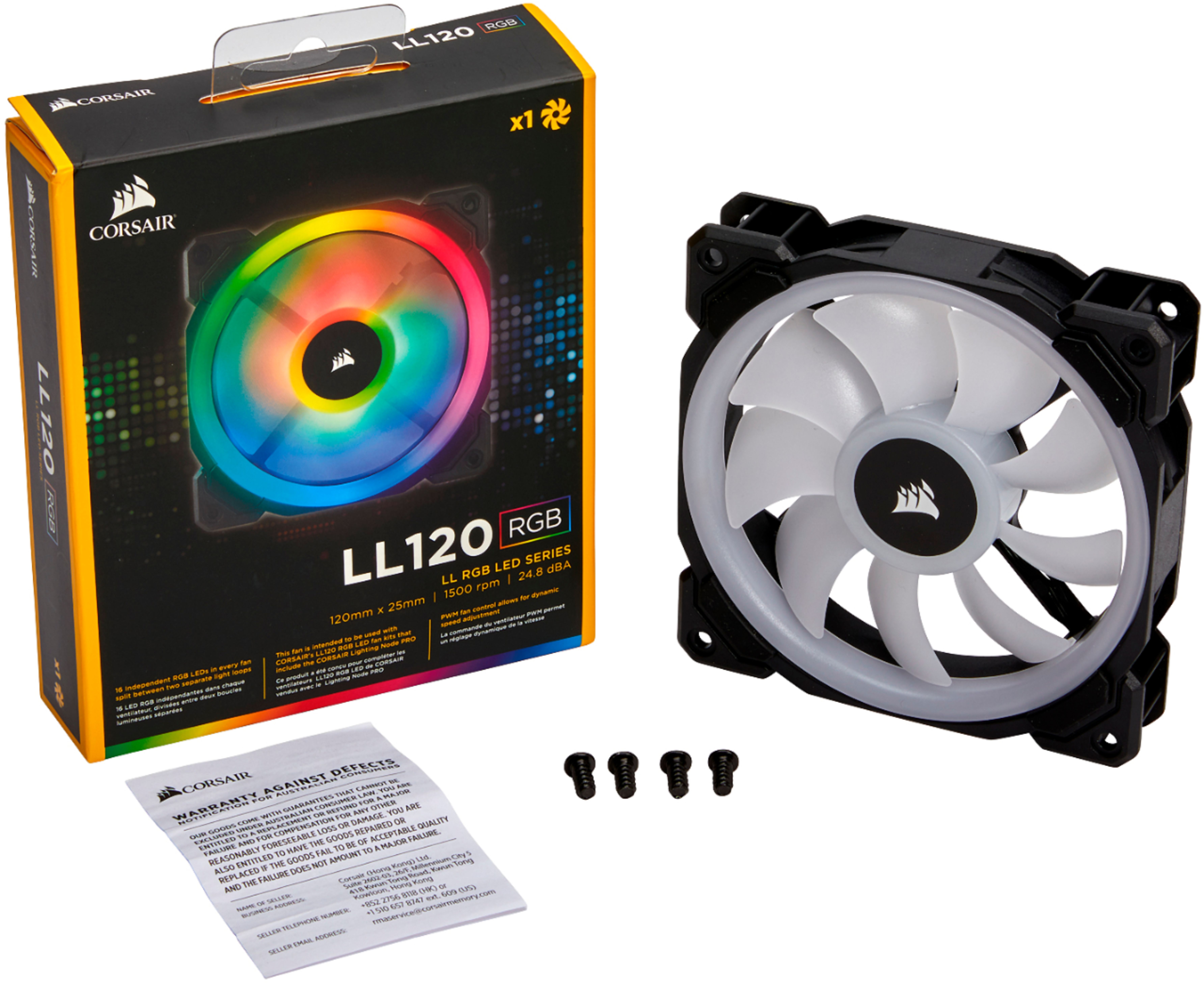 CORSAIR LL 120mm Case Cooling Fan RGB lighting CO-9050071-WW - Best Buy