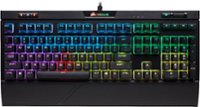 Front Zoom. CORSAIR - Gaming STRAFE RGB MK.2 MX Silent Mechanical Wired CHERRY MX Silent RGB Switch Keyboard with RGB Back Lighting - Black.