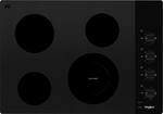 Whirlpool - 30" Electric Cooktop - Black - Front_Standard