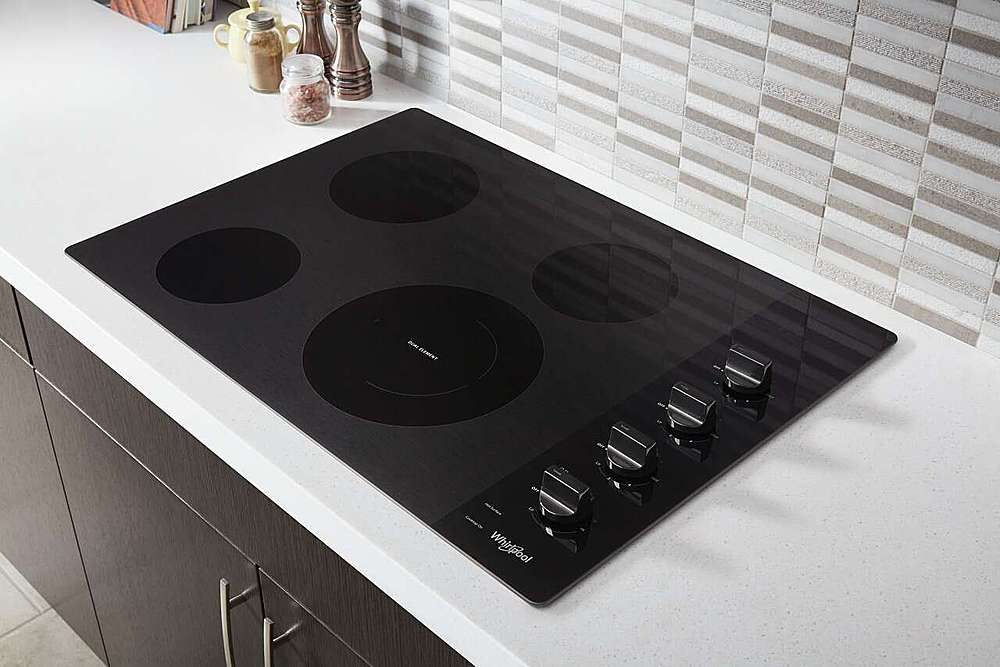 Alt View 15. Whirlpool - 30" Electric Cooktop - Black.