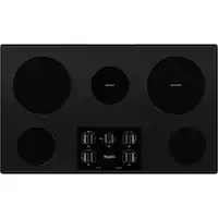 Whirlpool - 36" Electric Cooktop - Black - Front_Zoom