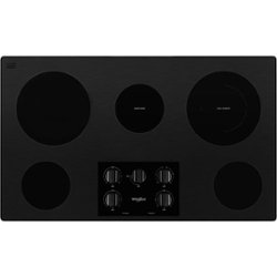 Whirlpool - 36" Electric Cooktop - Black - Front_Zoom