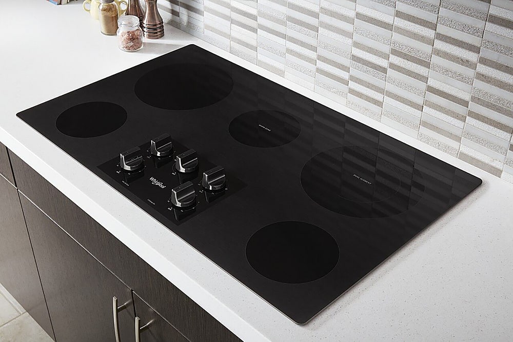 Alt View 15. Whirlpool - 36" Electric Cooktop - Black.