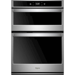 Whirlpool - 30" Single Electric Wall Oven with Built-In Microwave - Stainless steel - Front_Zoom