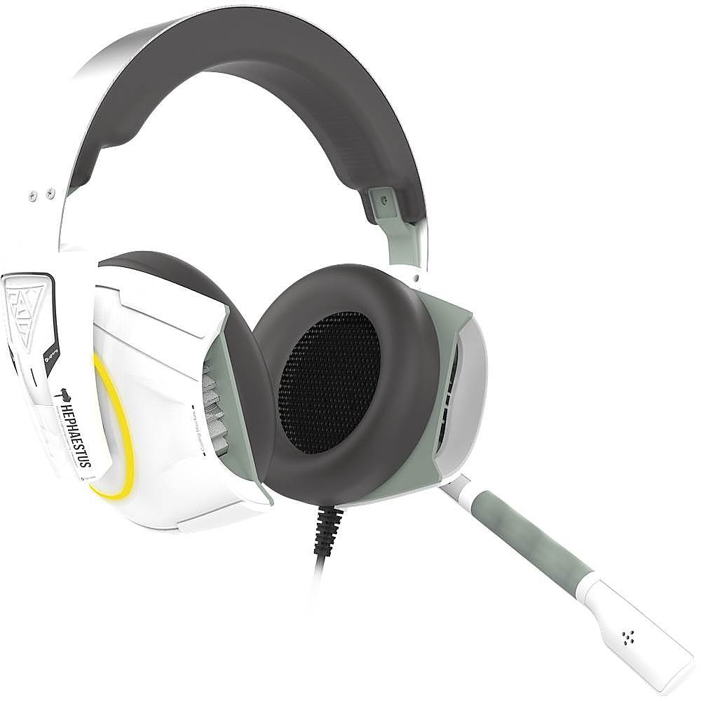 Angle View: GAMDIAS - Hephaestus E1 Wired Stereo Gaming Headset for PC, PS4 and Xbox One - White, Gray, Brushed Aluminum