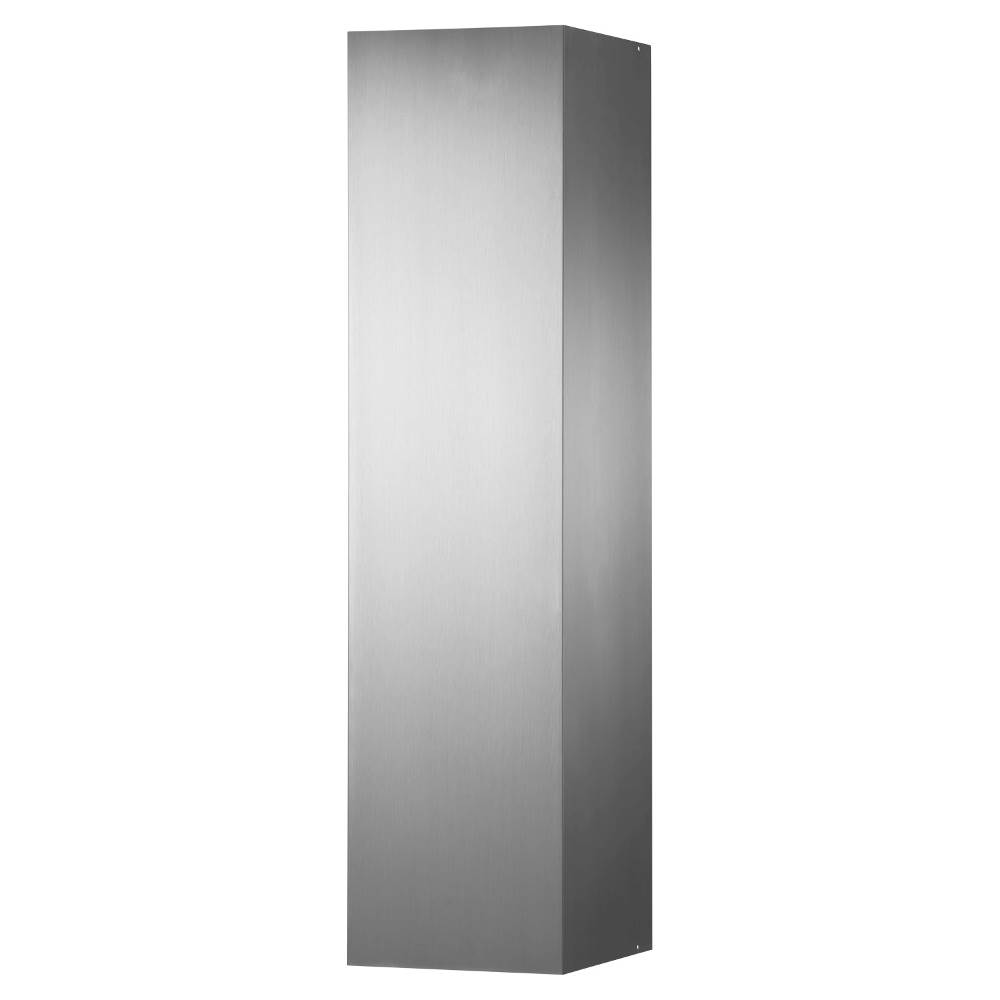 Left View: Broan - Flue Cover for Select Range Hoods - Stainless steel