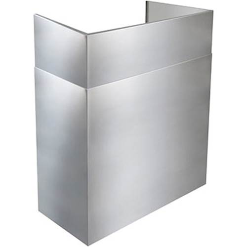 Angle View: Broan - Extended Depth Flue Cover for EPD61 Series Outdoor Range Hoods - Stainless steel
