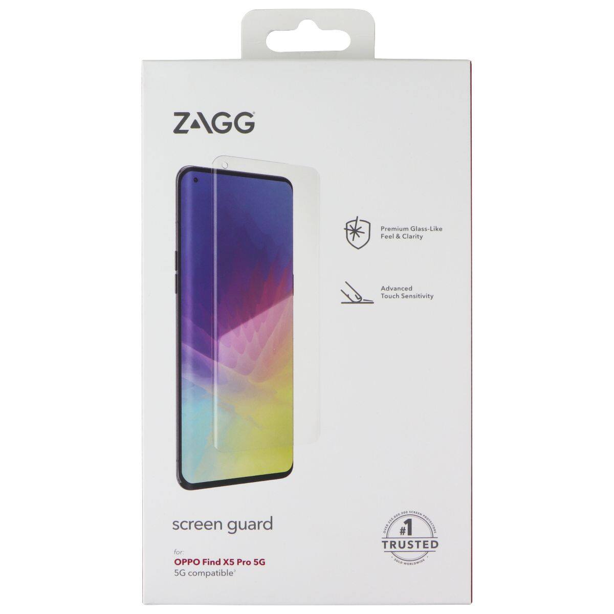 ZAGG Premium Glass-Like Feel & Clarity Advanced Touch Sensitivity screen guard for: OPPO Find X5 Pro 5G compatible ... HN #1 TRUSTED
