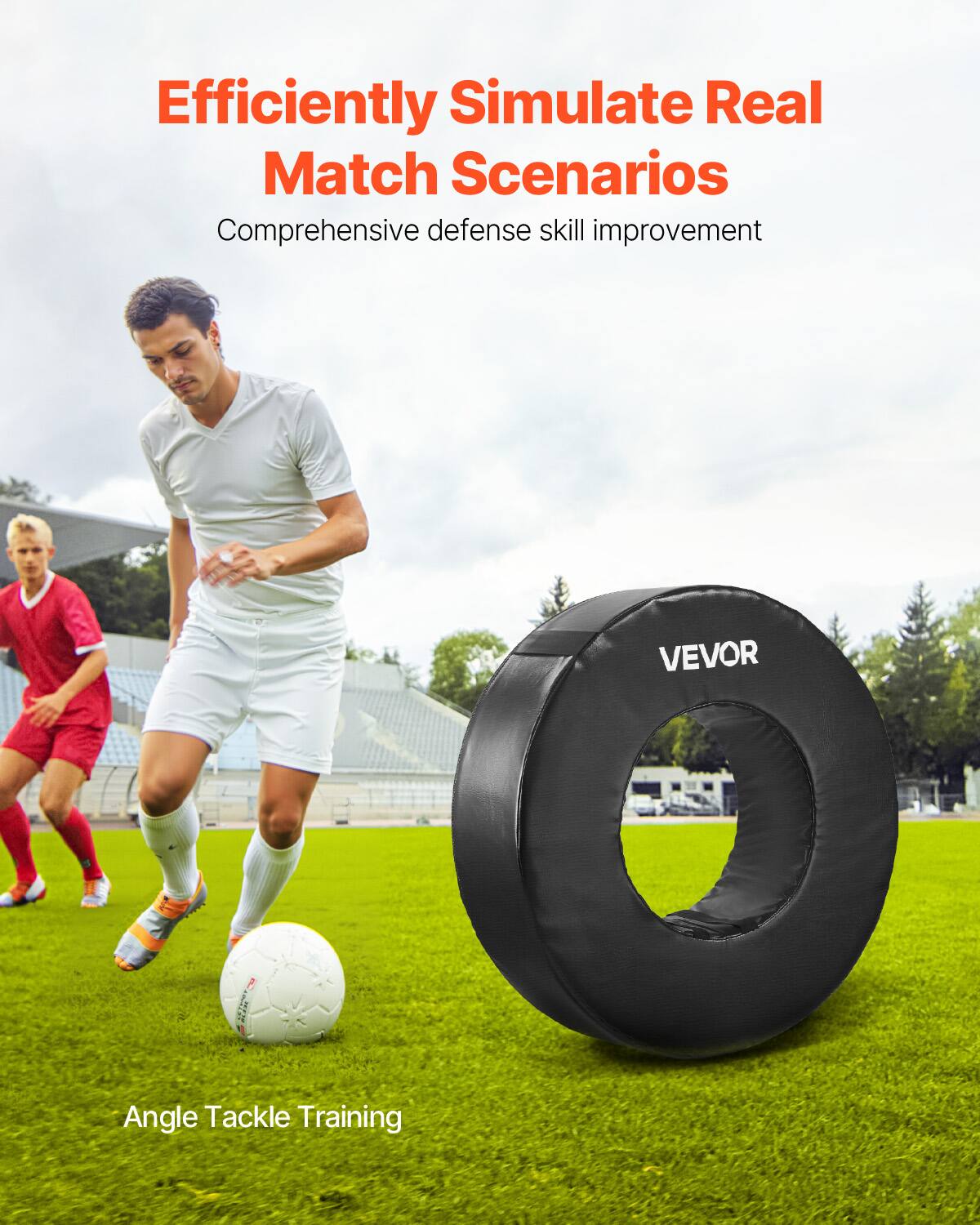 Efficiently Simulate Real Match Scenarios  
Comprehensive defense skill improvement  

Angle Tackle Training  

VEVOR