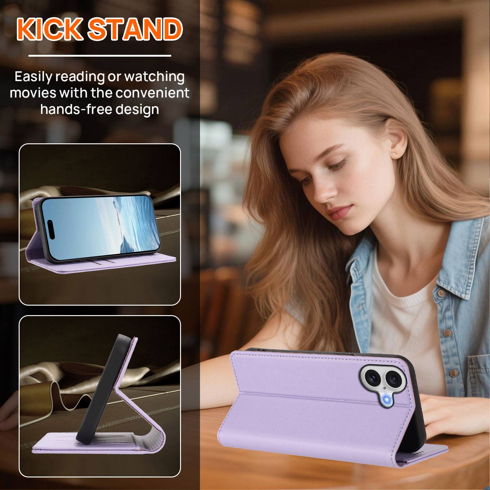 KICK STAND

Easily reading or watching movies with the convenient hands-free design