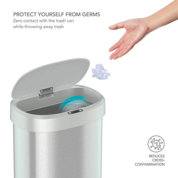 PROTECT YOURSELF FROM GERMS  
Zero contact with the trash can while throwing away trash  

REDUCES CROSS-CONTAMINATION