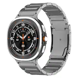 StrapsCo - Titanium Metal Bracelet For Samsung Galaxy Watch Ultra - Gunmetal