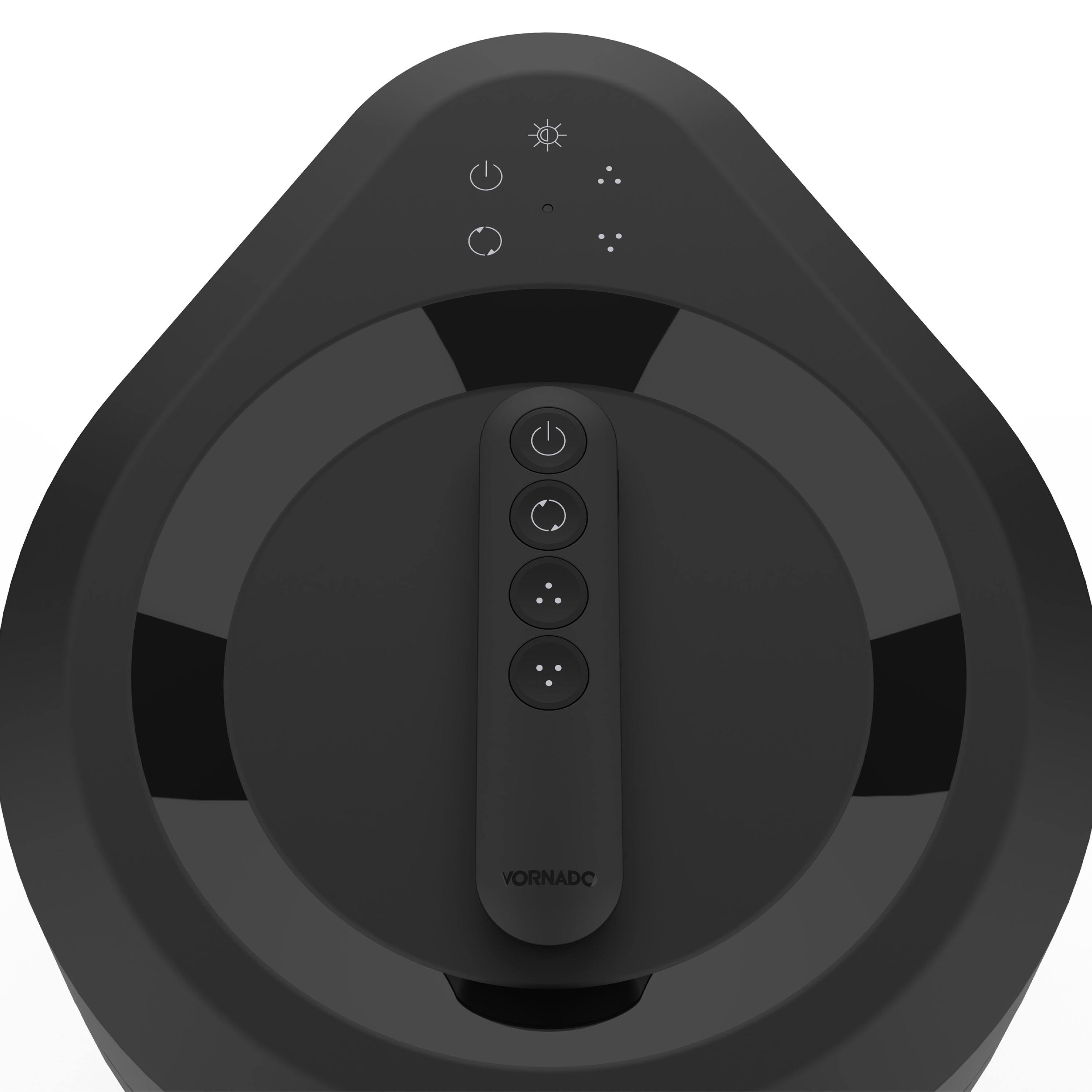 Alt View 14. Vornado - ARA Oscillating Ambient Light Tower Fan with Remote, 40 Inch, Quiet Powerful fan, 5 Speeds, Touch Control - Black.