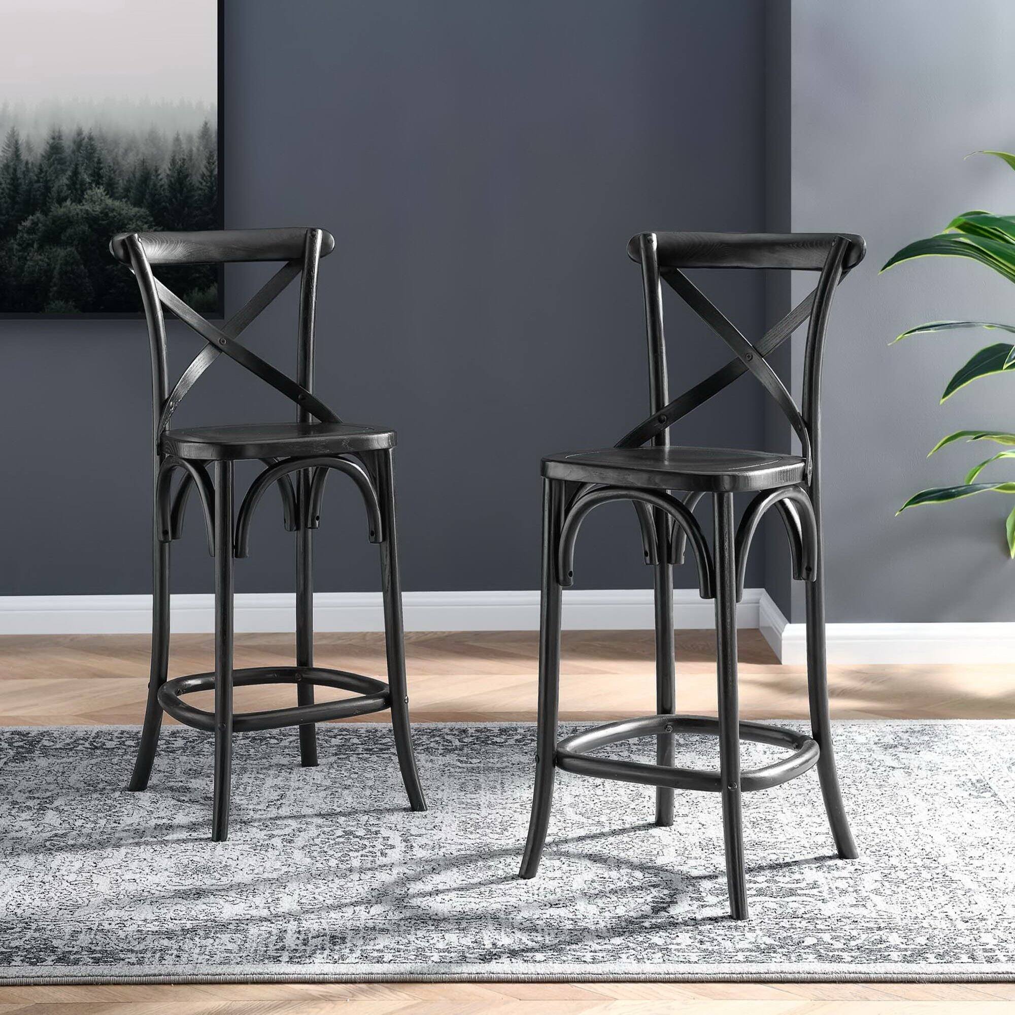 Alt View 5. Modway - Gear Counter Stool by Modway - Black.