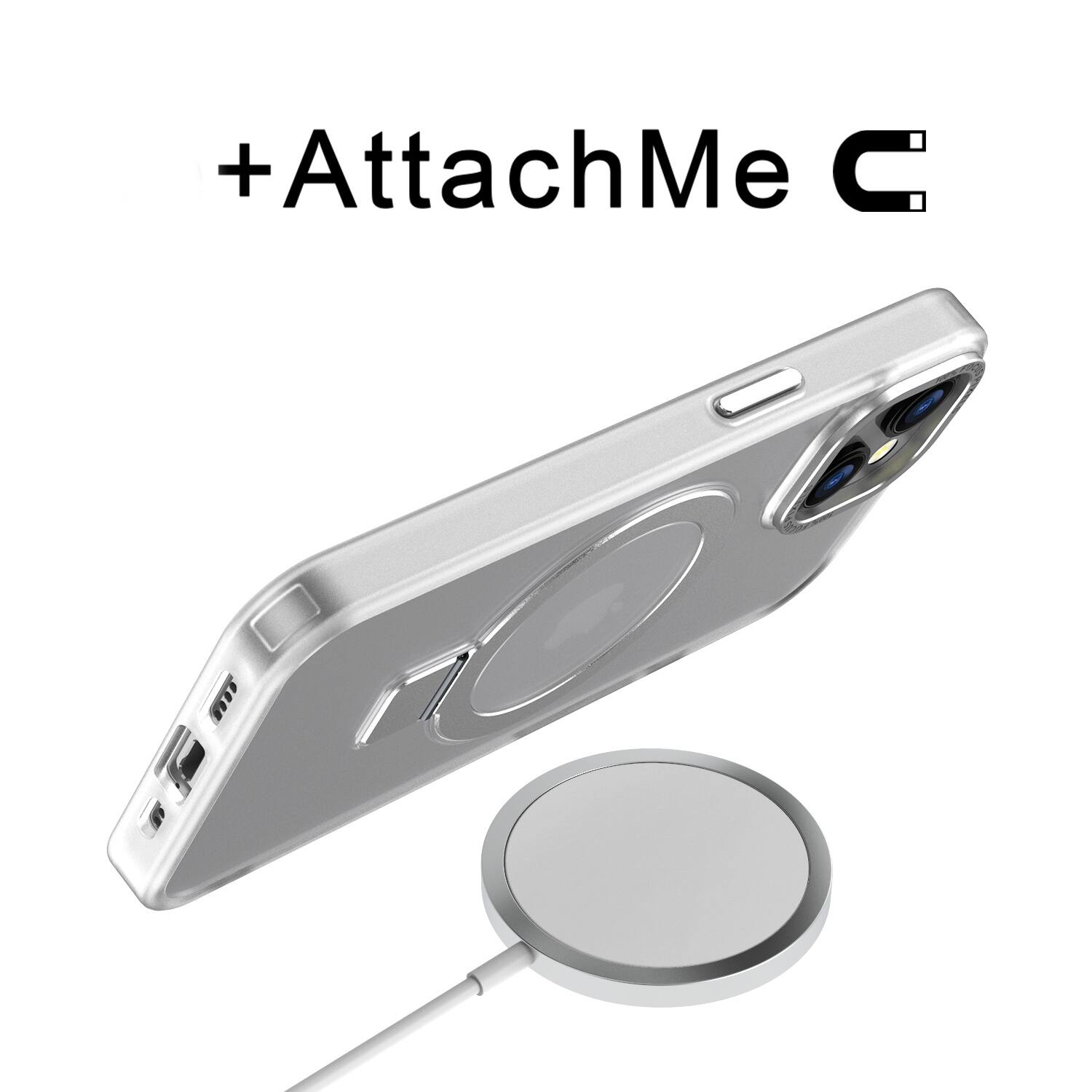 Alt View 1. Mybat Pro - MyBat Pro Shade Series Case with MagSafe Ring Stand for Apple iPhone 17e / 16e / 14 / 13 - White - White.
