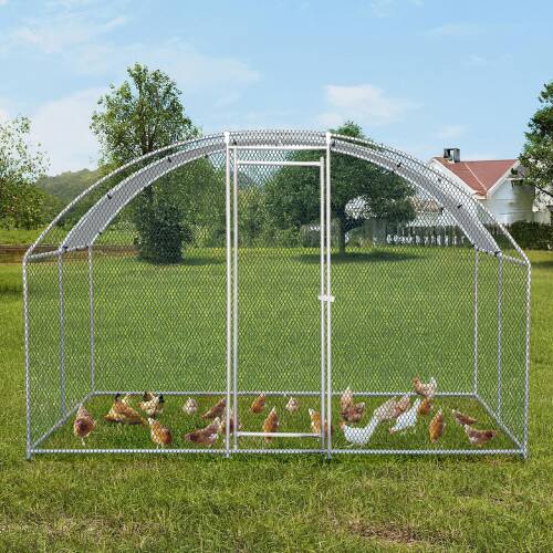 Alt View 8. Winado - 10 x 10FT Metal Garden Chicken Coop Run Cage Rabbit Hutch Hen House Enclosure for Garden.