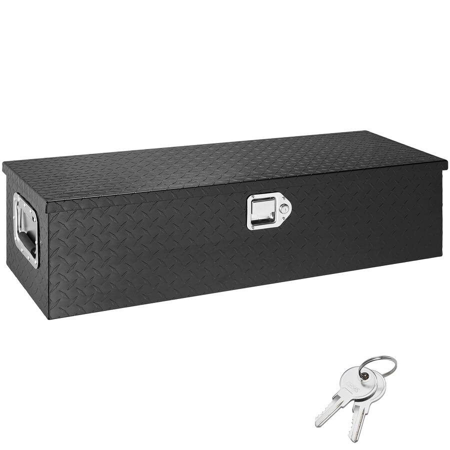 39 Inch Tool Box LOVMOR 39 Inch Aluminum Truck Bed Tool Box Diamond Plate Lockable ...