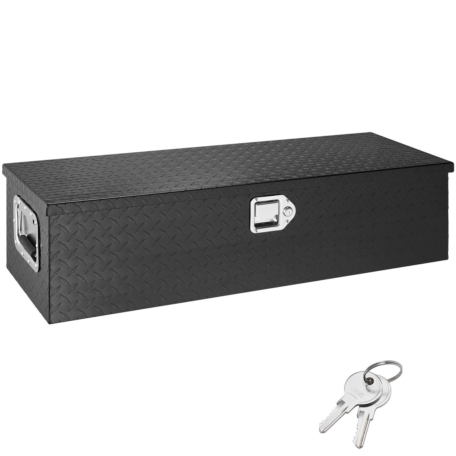 LOVMOR 39 Inch Aluminum Truck Bed Tool Box Diamond Plate Lockable ...