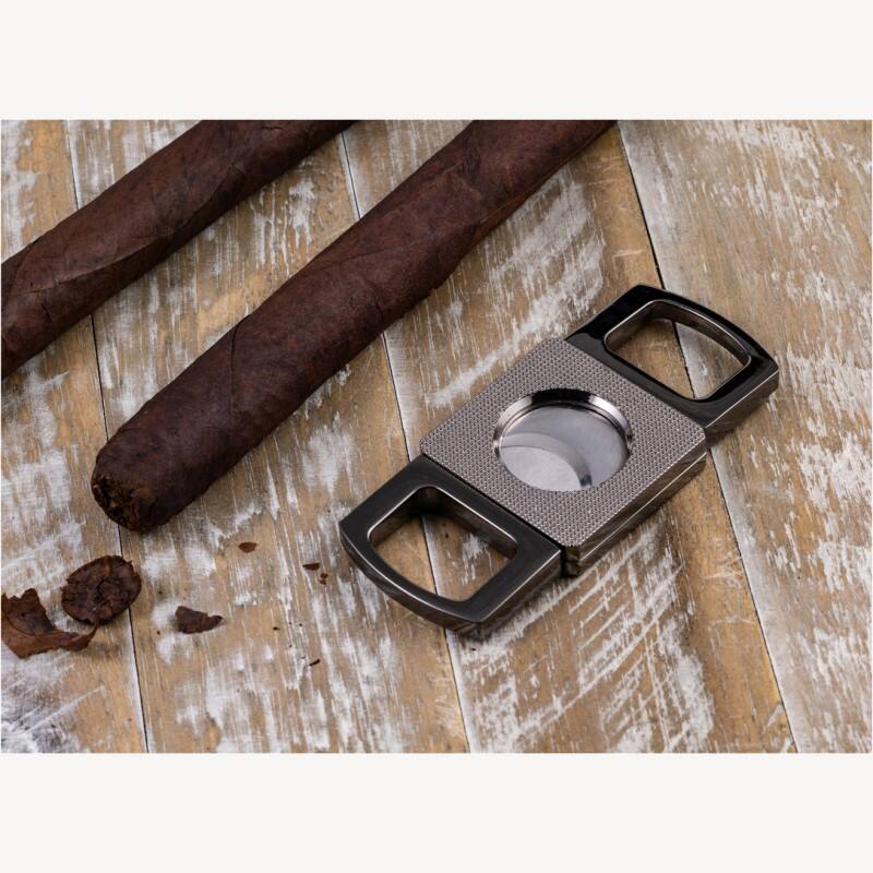 Back. Prestige - Gun Metal Etched High End Cutter - Gun Metal Finish.