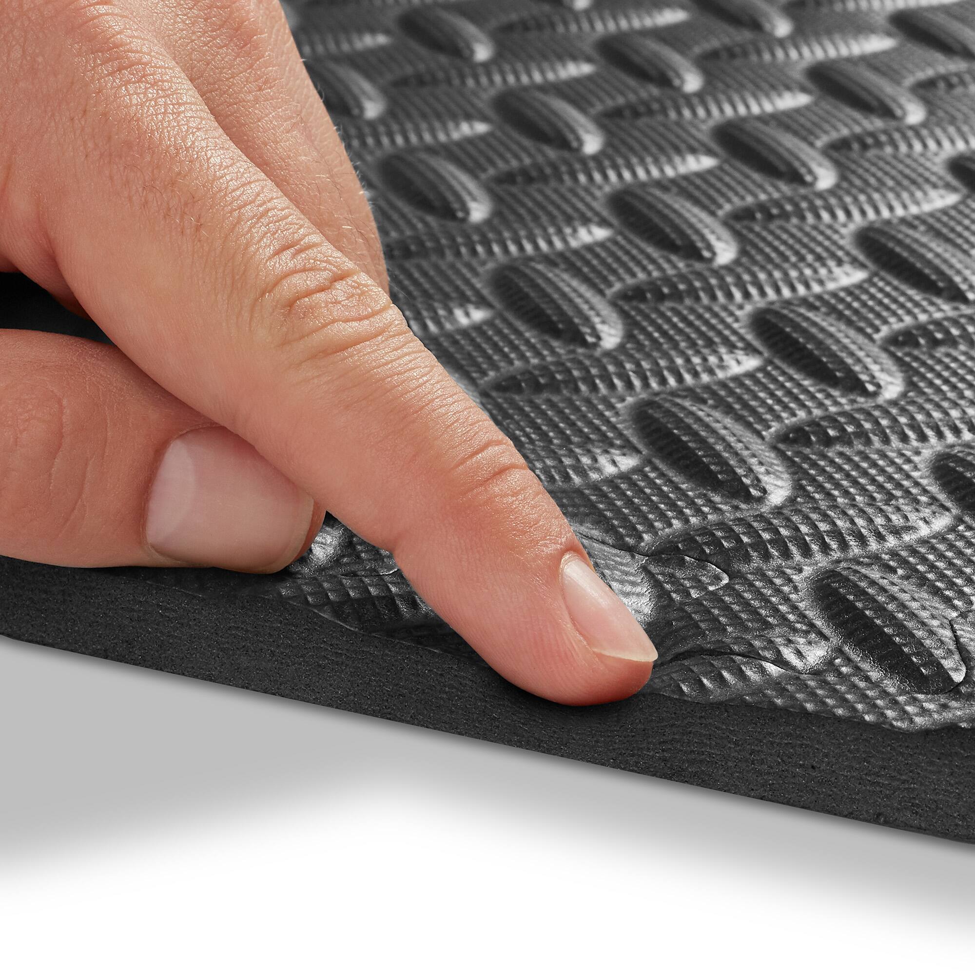 Alt View 5. Philosophy Gym - Exercise Flooring Mats - Foam Rubber Interlocking Puzzle Floor Tiles - Black.