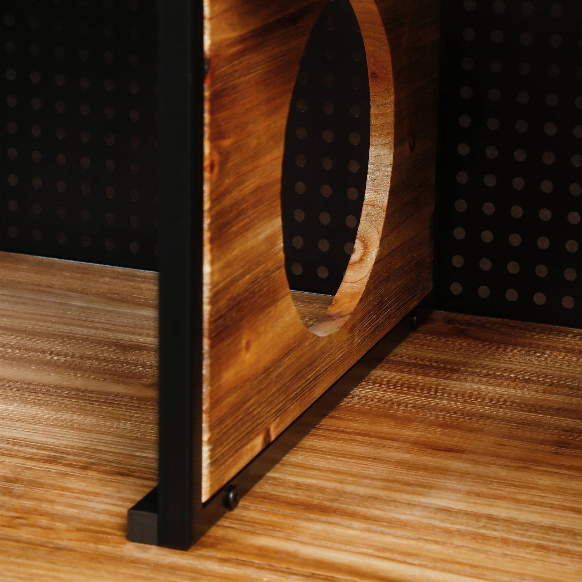 Left. Pefilos - 55" Cat House for Indoor Cats with Tempered Glass, Transparent Cat Playpen Cat Condo for Large Cats.