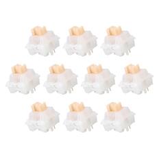 Front. Unique Bargains - 10pcs Keyboard Switches (3-Pin 45gf) Dustproof Pre-Lubed Tactile Linear Switch Replacement for MX Mechanical Keyboard - Yellow.