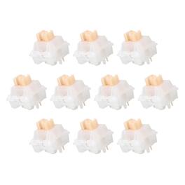 Unique Bargains - 10pcs Keyboard Switches (3-Pin 45gf) Dustproof Pre-Lubed Tactile Linear Switch Replacement for MX Mechanical Keyboard - Yellow