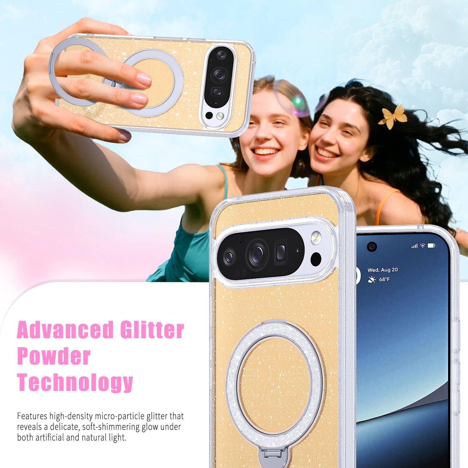 Advanced Glitter Powder Technology

Features high-density micro-particle glitter that reveals a delicate, soft-shimmering glow under both artificial and natural light.