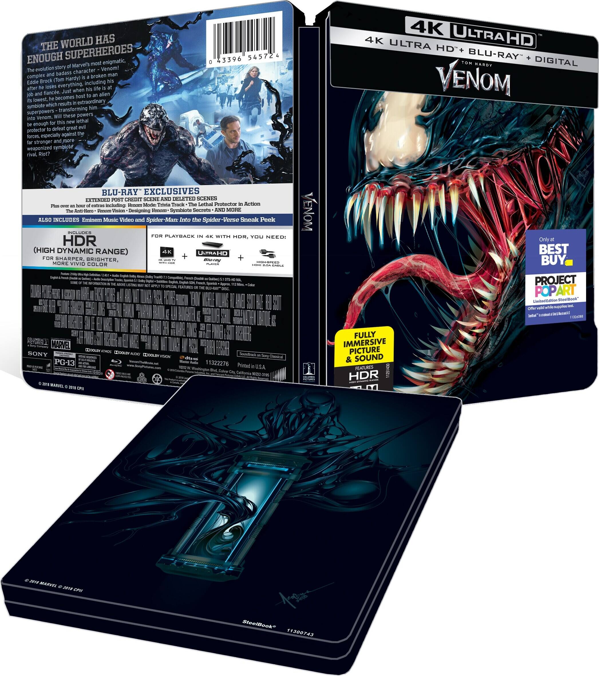 Front. Steelbook Venom (4K / Blu-ray + Digital).