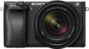 Sony - Alpha a6300 Mirrorless Camera with E 18-135mm f/3.5-5.6 OSS Lens - Black - Front_Zoom