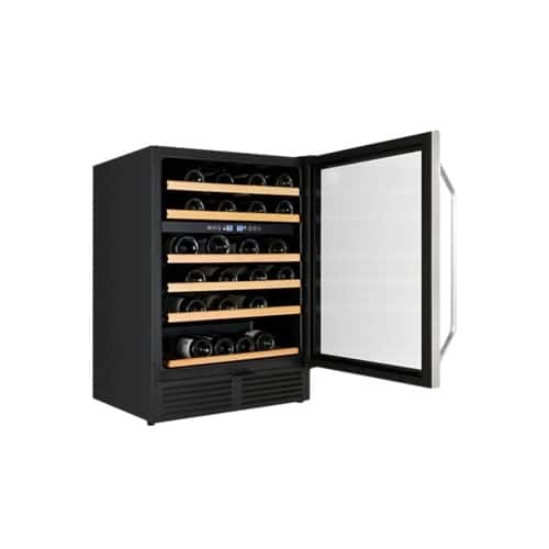 Front. Avanti - 49-Bottle Dual Zone Wine Cooler - Stainless Steel.