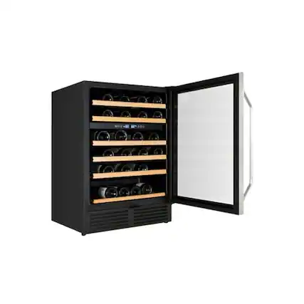 Front. Avanti - 49-Bottle Dual Zone Wine Cooler - Stainless Steel.