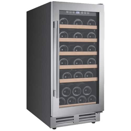 Avanti - Designer Series 28-Bottle Wine Cooler - Stainless Steel - Front_Zoom
