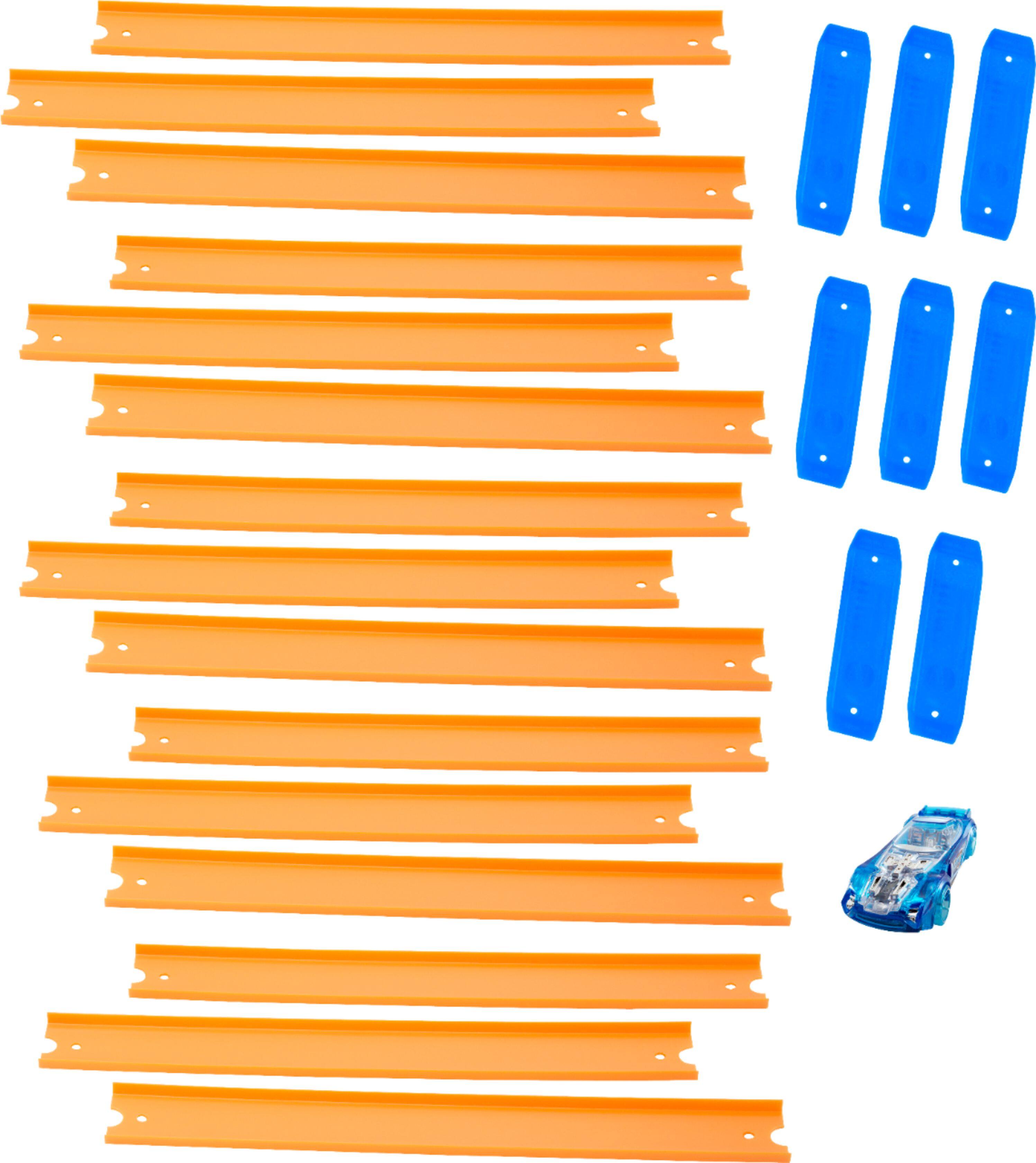 Alt View 11. Hot Wheels - Hot Wheels Track Builder Straight Track with Car - Orange/Blue.