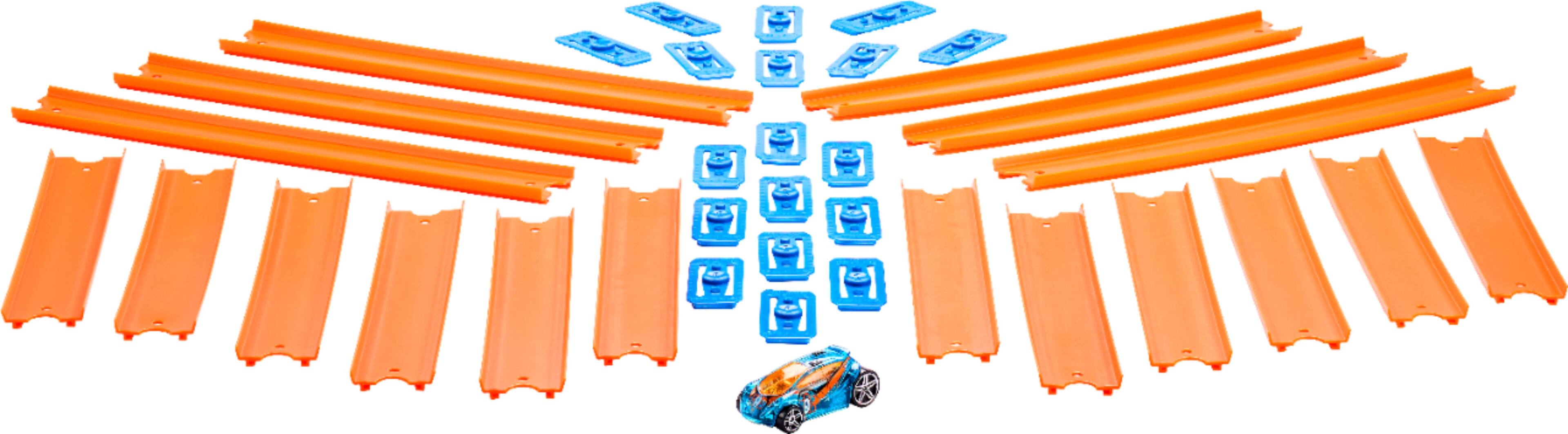 Alt View 12. Hot Wheels - Hot Wheels Track Builder Straight Track with Car - Orange/Blue.