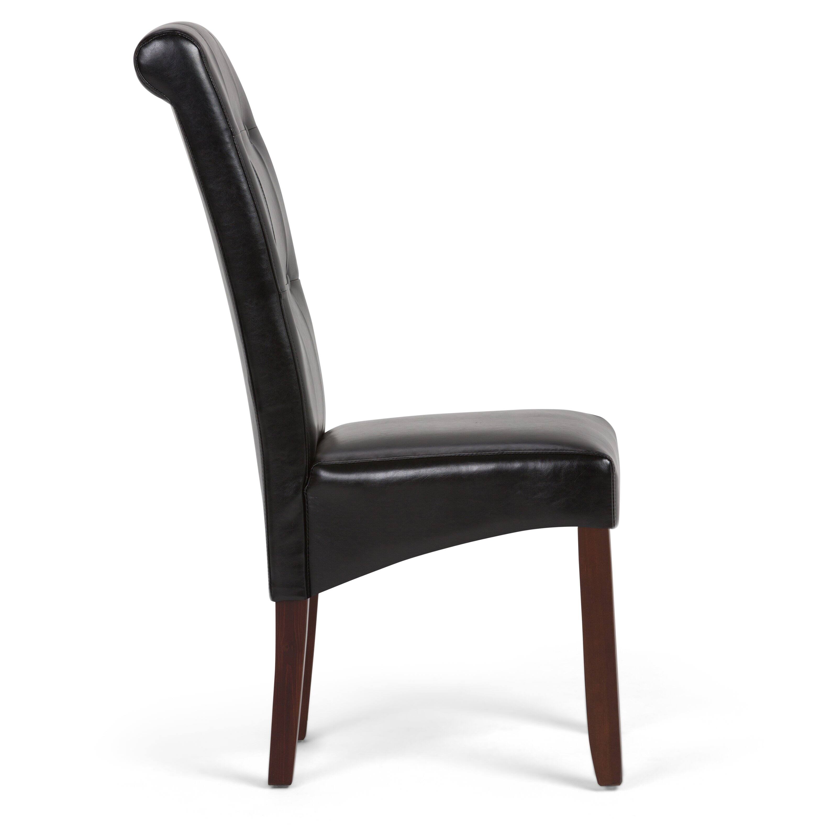 Alt View 5. Simpli Home - Cosmopolitan Parson Chair (Set of 2) in Midnight Black - Midnight Black.