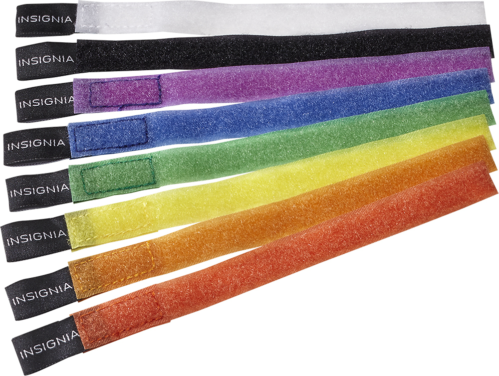 Angle View: Insignia™ - 8" Cable Ties - Multi