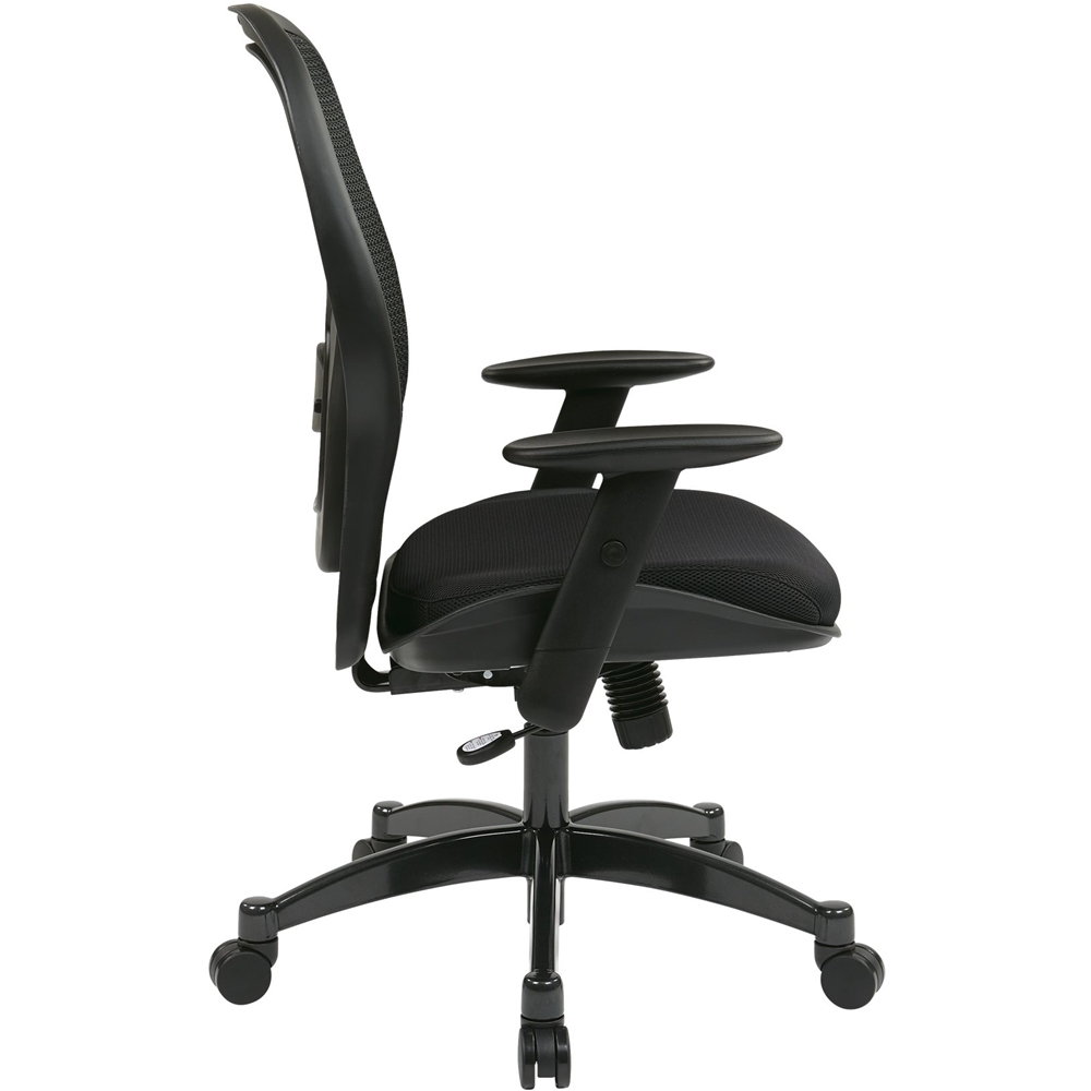 Left View: Space Seating - 23 Series Fabric Chair - Black