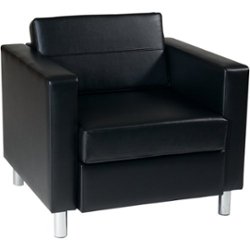 WorkSmart - Pacific Contemporary Armchair - Black - Front_Zoom