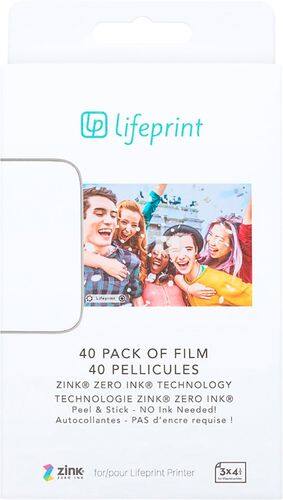 Lifeprint - Photo 3 x 4.5" 40-Count Paper - White (0856505007071)