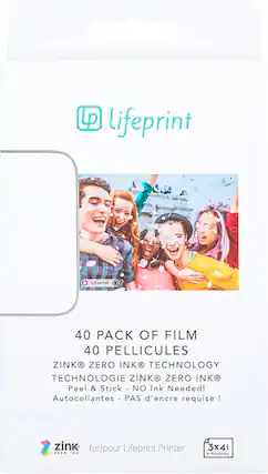 Lifeprint - Photo 3 x 4.5" 40-Count Paper - White