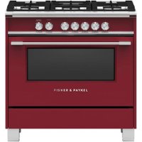 Fisher & Paykel - 4.9 Cu. Ft. Freestanding Gas Convection Range - Red - Front_Zoom