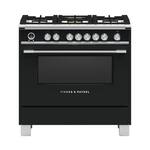 Fisher & Paykel - 4.9 Cu. Ft. Self-Cleaning Freestanding Dual Fuel Convection Range - Stainless Steel/Black Glass - Front_Standard